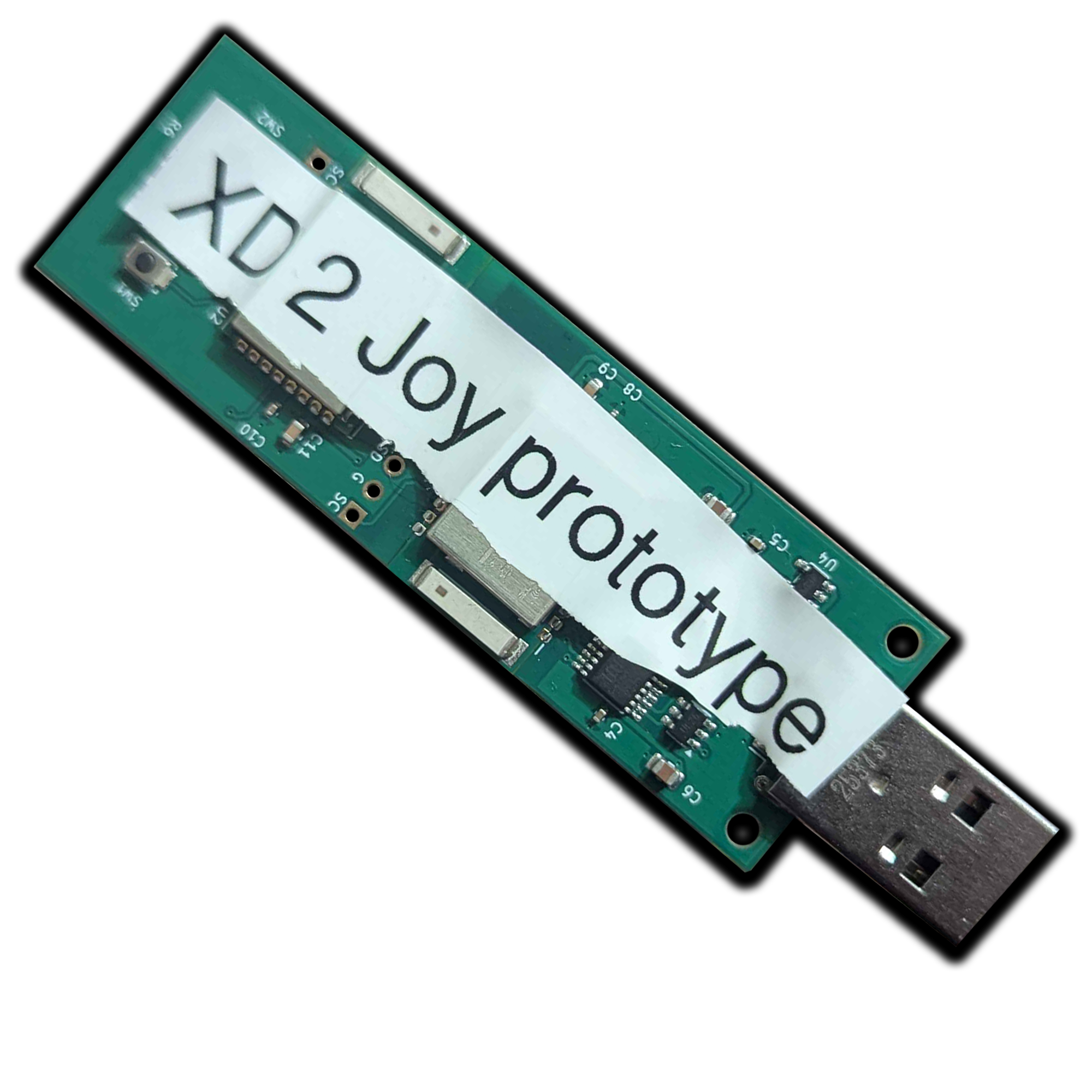 The XD2Joy Dongle prototype, front of the board